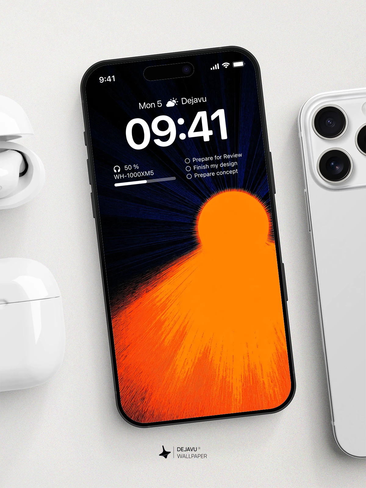 Abstract Orange Sunburst Wallpaper 4K for Mobile Background