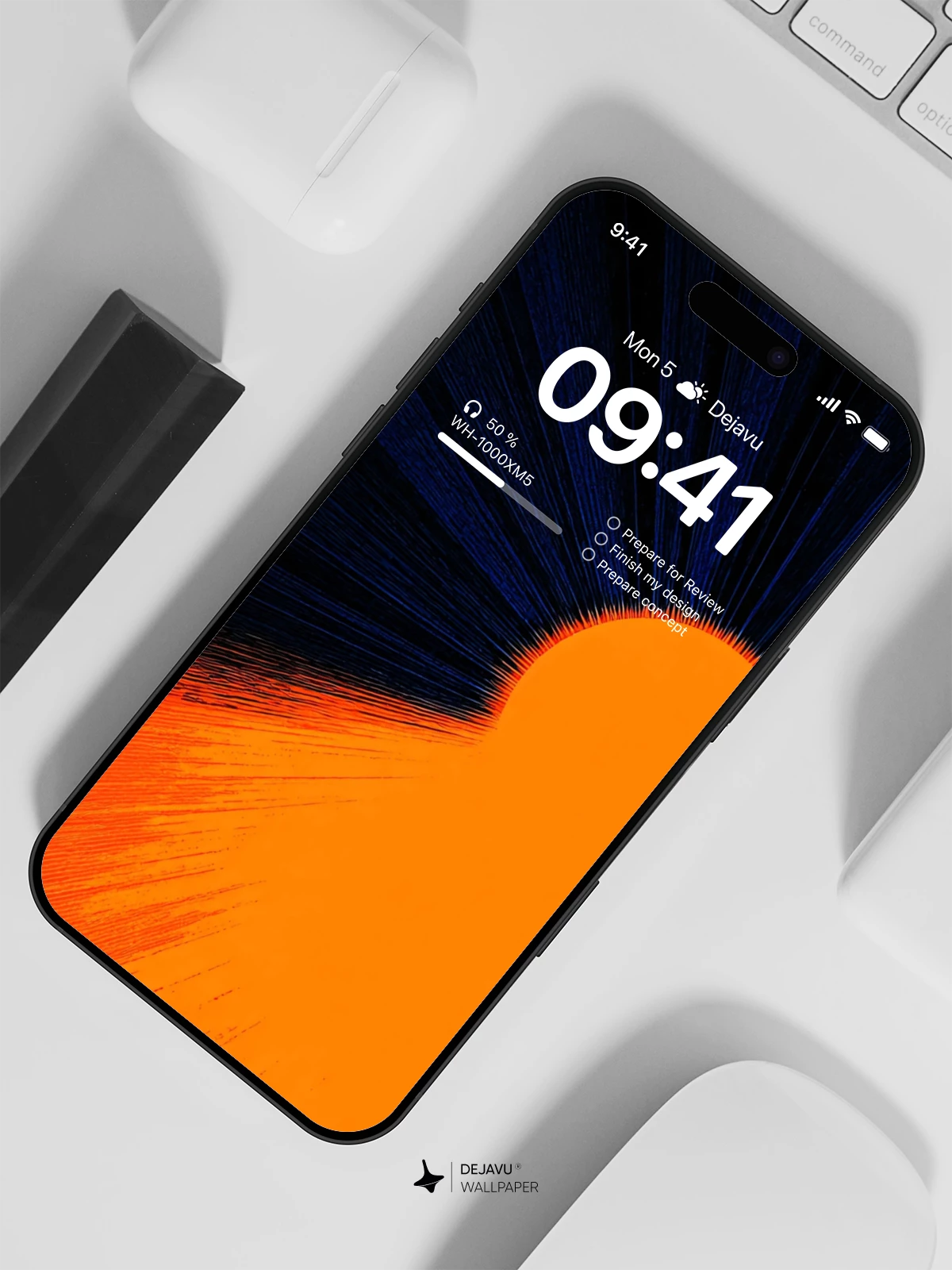 Abstract Orange Sunburst Wallpaper 4K for Mobile Background