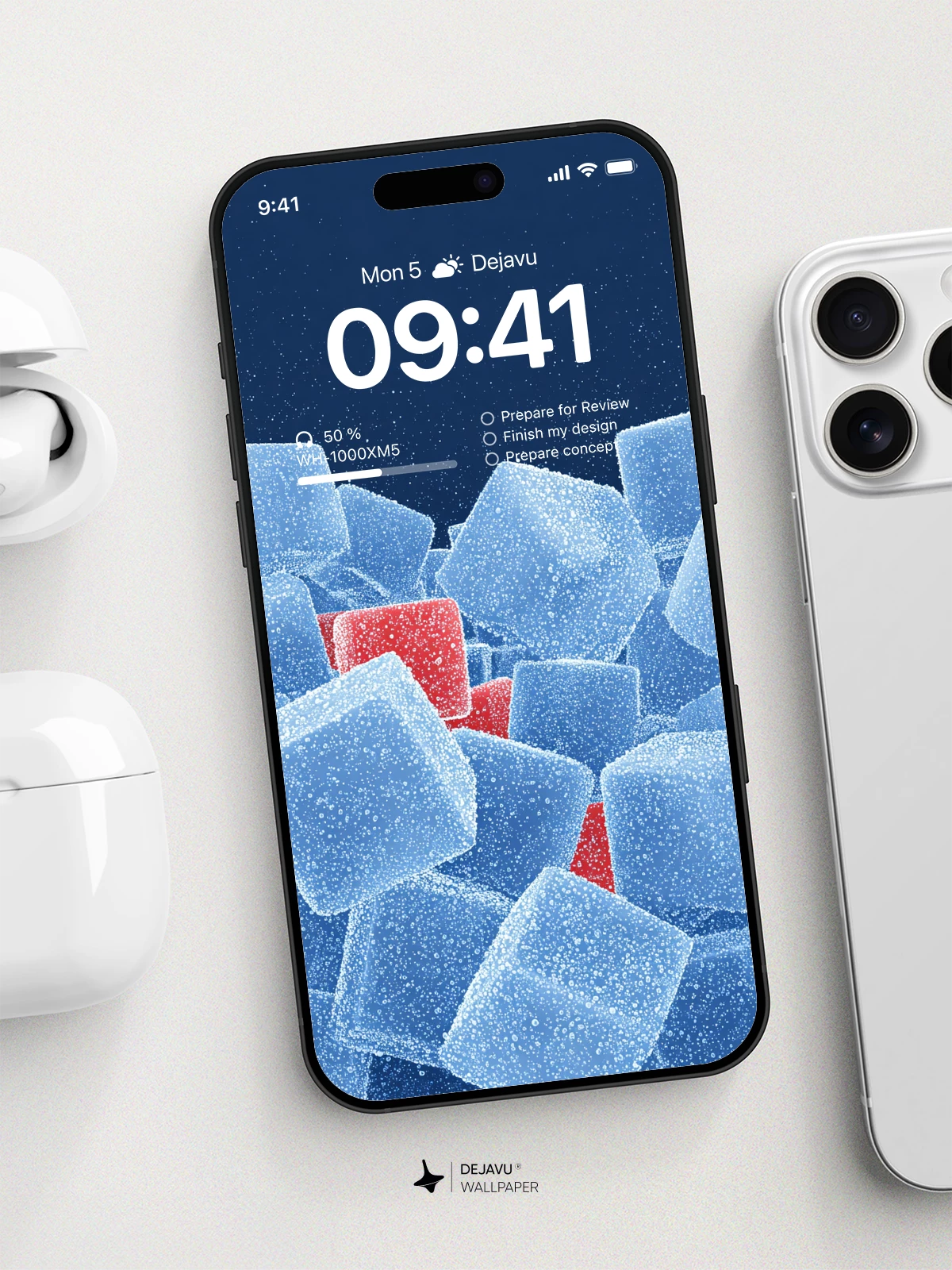 Ice Cubes Wallpaper 4K for iPhone Lock Screen