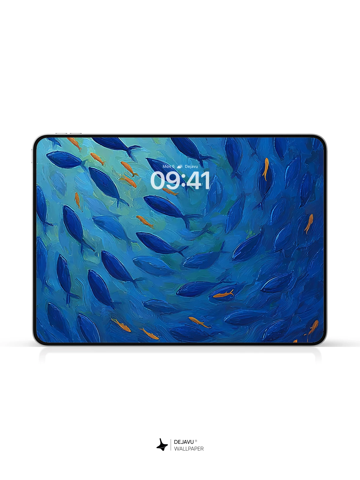 Blue Fish School Wallpaper 4K for iPhone Lock Screen