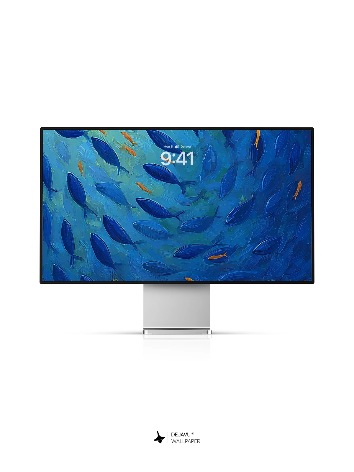 Blue Fish School Wallpaper 4K for iPhone Lock Screen