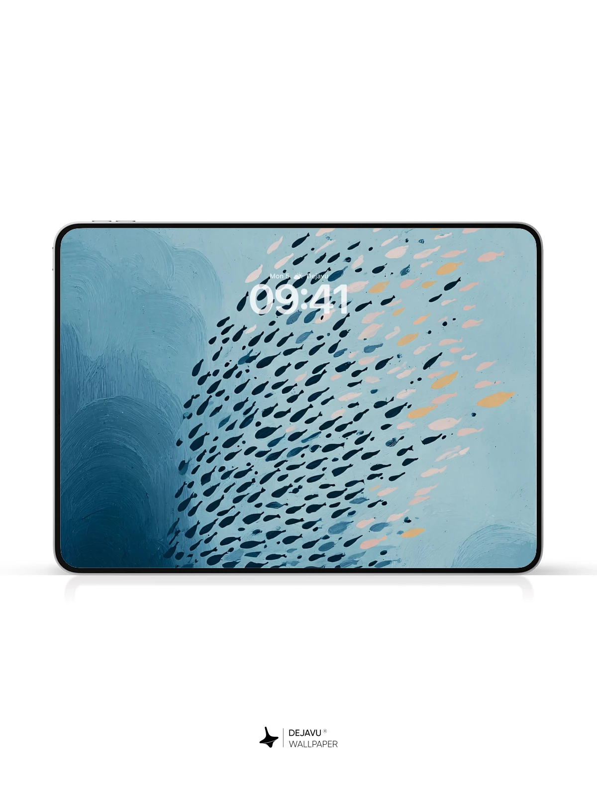 Blue Fish School Wallpaper 4K for iPhone Lock Screen