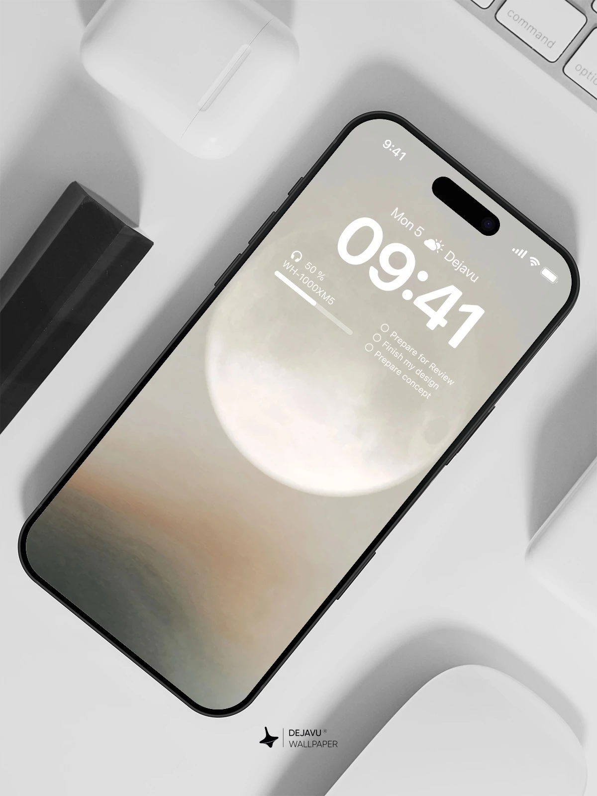 Moon Clouds Wallpaper 4K for iPhone Lock Screen