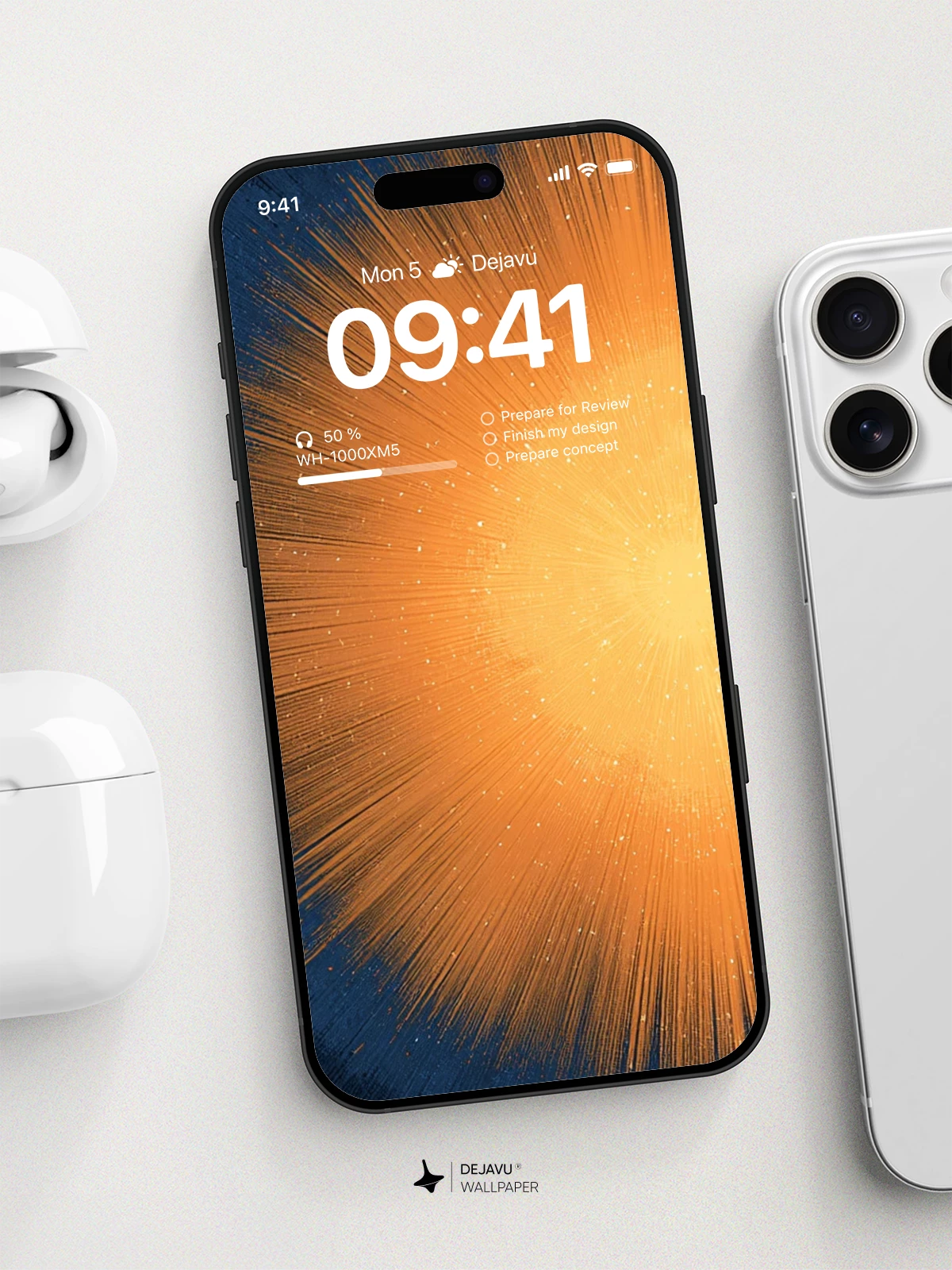 Orange Explosion Wallpaper 4K for iPhone Lock Screen