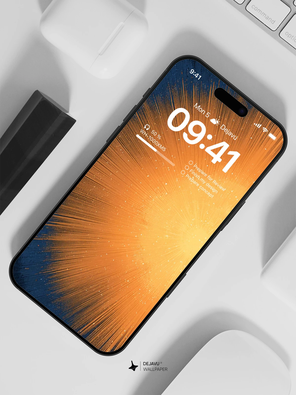 Orange Explosion Wallpaper 4K for iPhone Lock Screen