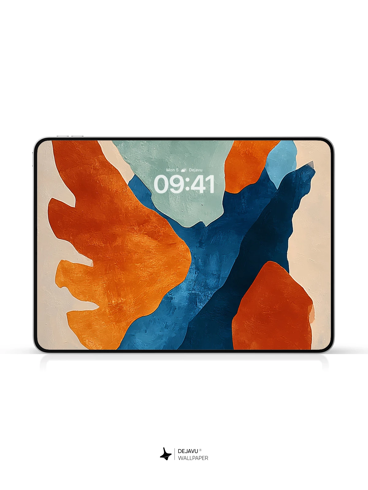 Abstract Blue and Orange Wallpaper 4K for iPhone Lock Screen