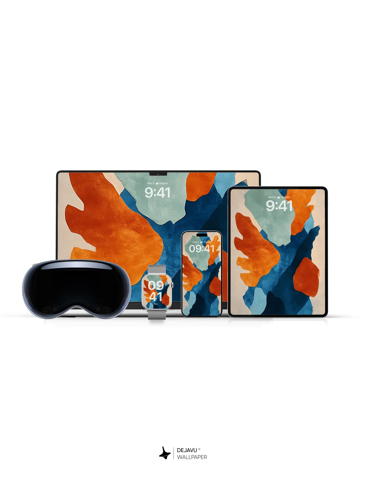Abstract Blue and Orange Wallpaper 4K for iPhone Lock Screen