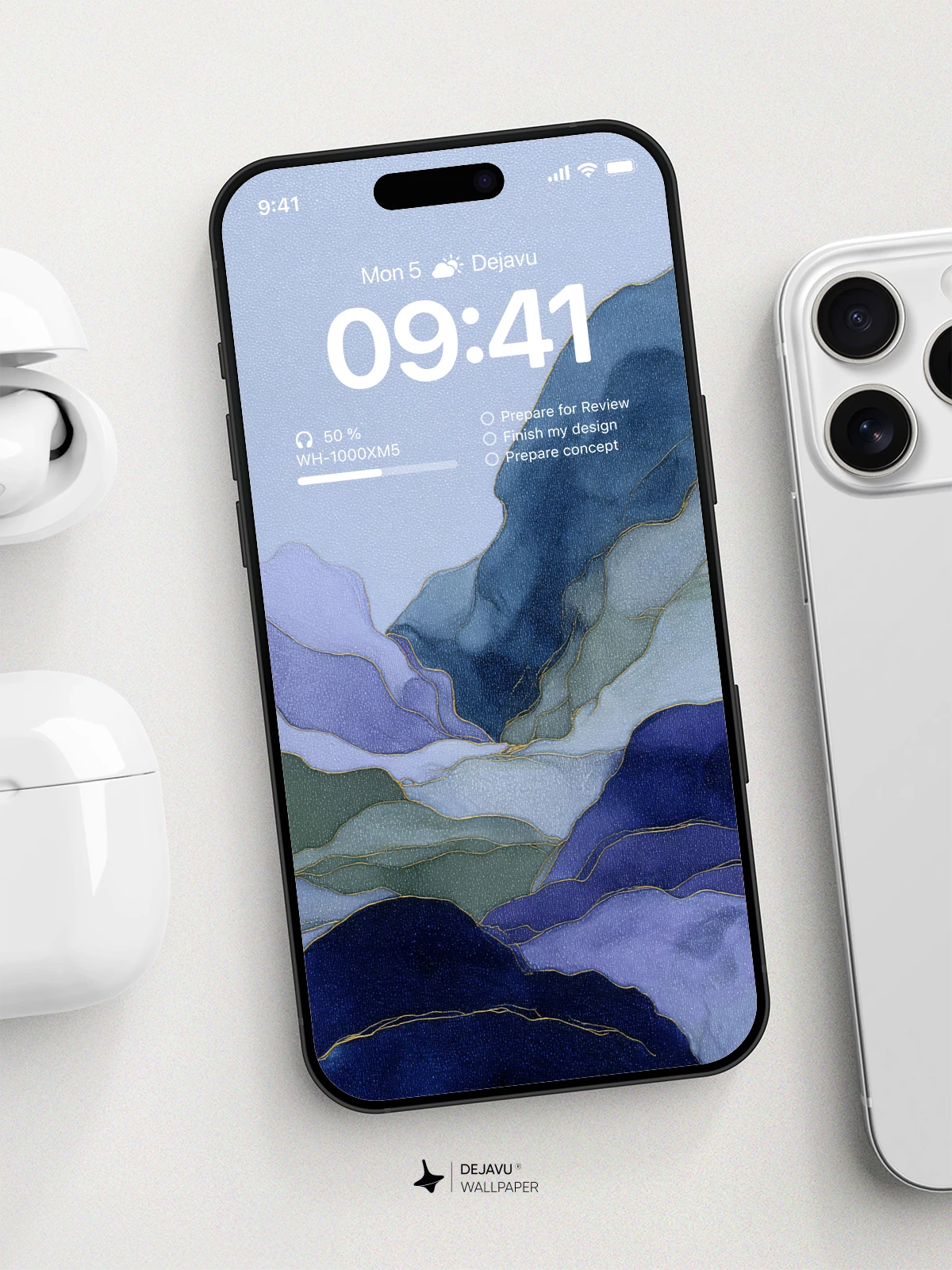 Abstract Mountain Landscape Wallpaper 4K for iPhone Lock Screen