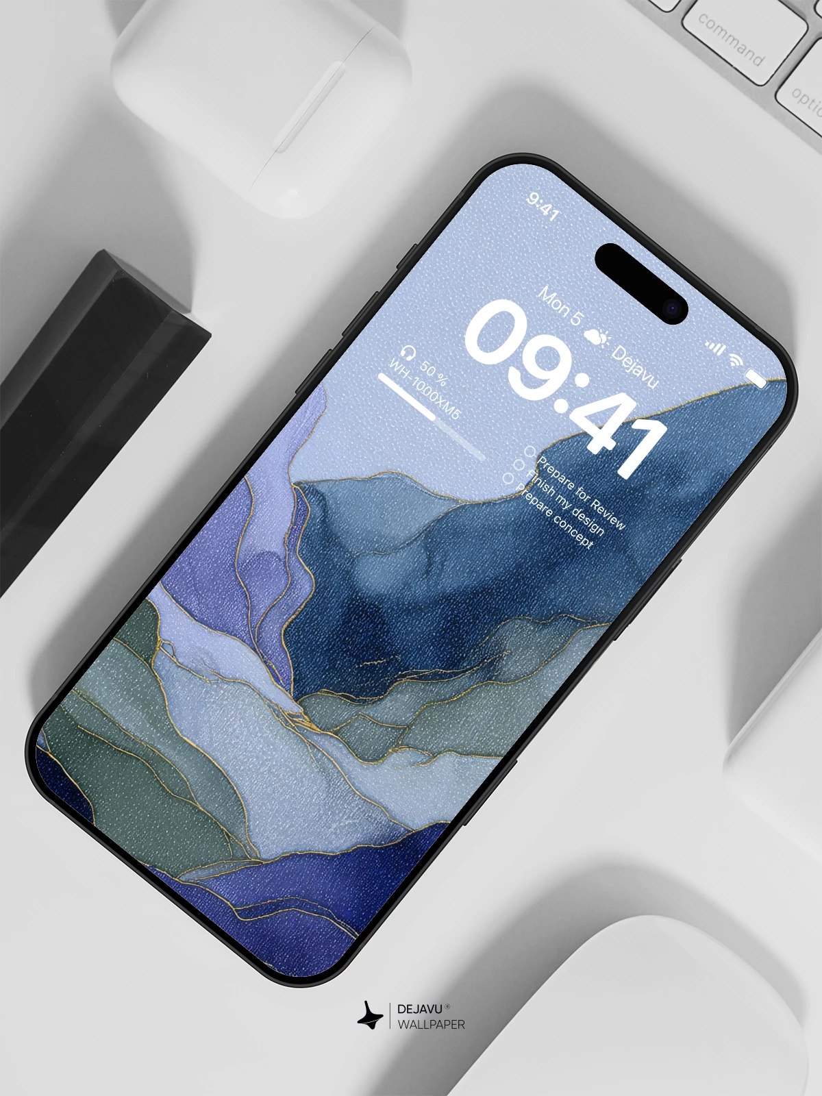 Abstract Mountain Landscape Wallpaper 4K for iPhone Lock Screen