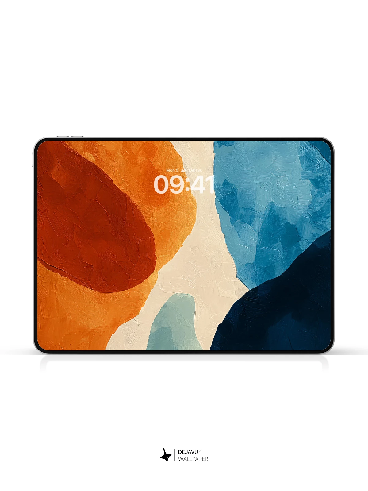 Abstract Orange Blue Wallpaper 4K for iPhone Lock Screen