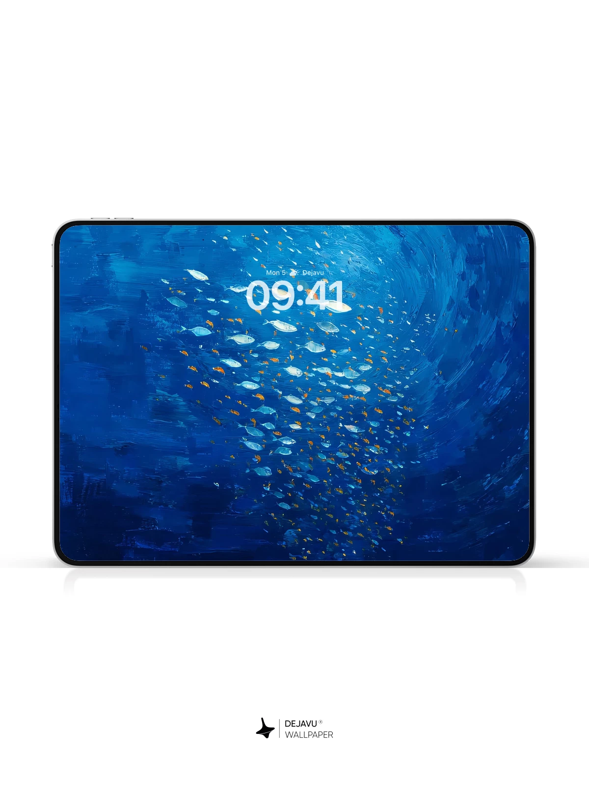Blue Ocean Fish School Wallpaper 4K for iPhone Lock Screen