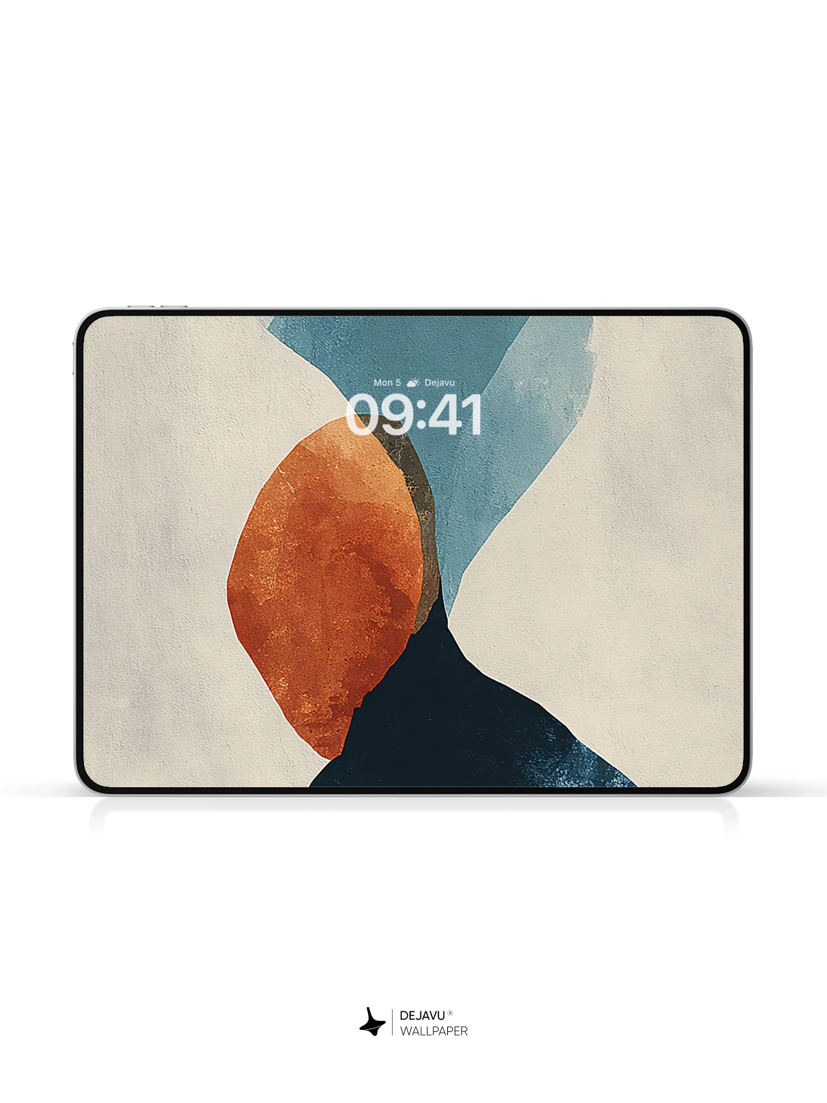 Abstract Blue Orange Minimal Wallpaper 4K for iPhone Lock Screen