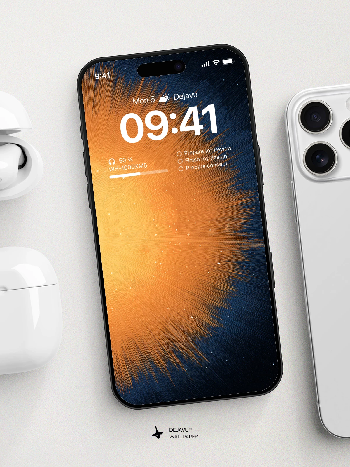 Orange Burst Wallpaper 4K for iPhone Lock Screen