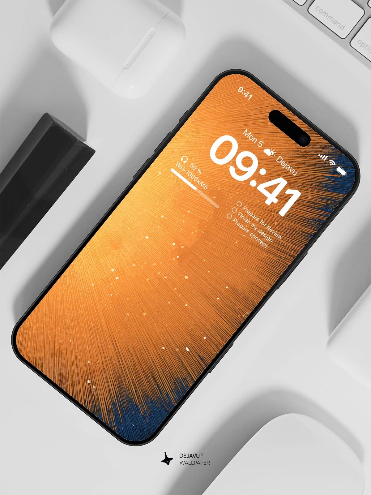 Orange Burst Wallpaper 4K for iPhone Lock Screen