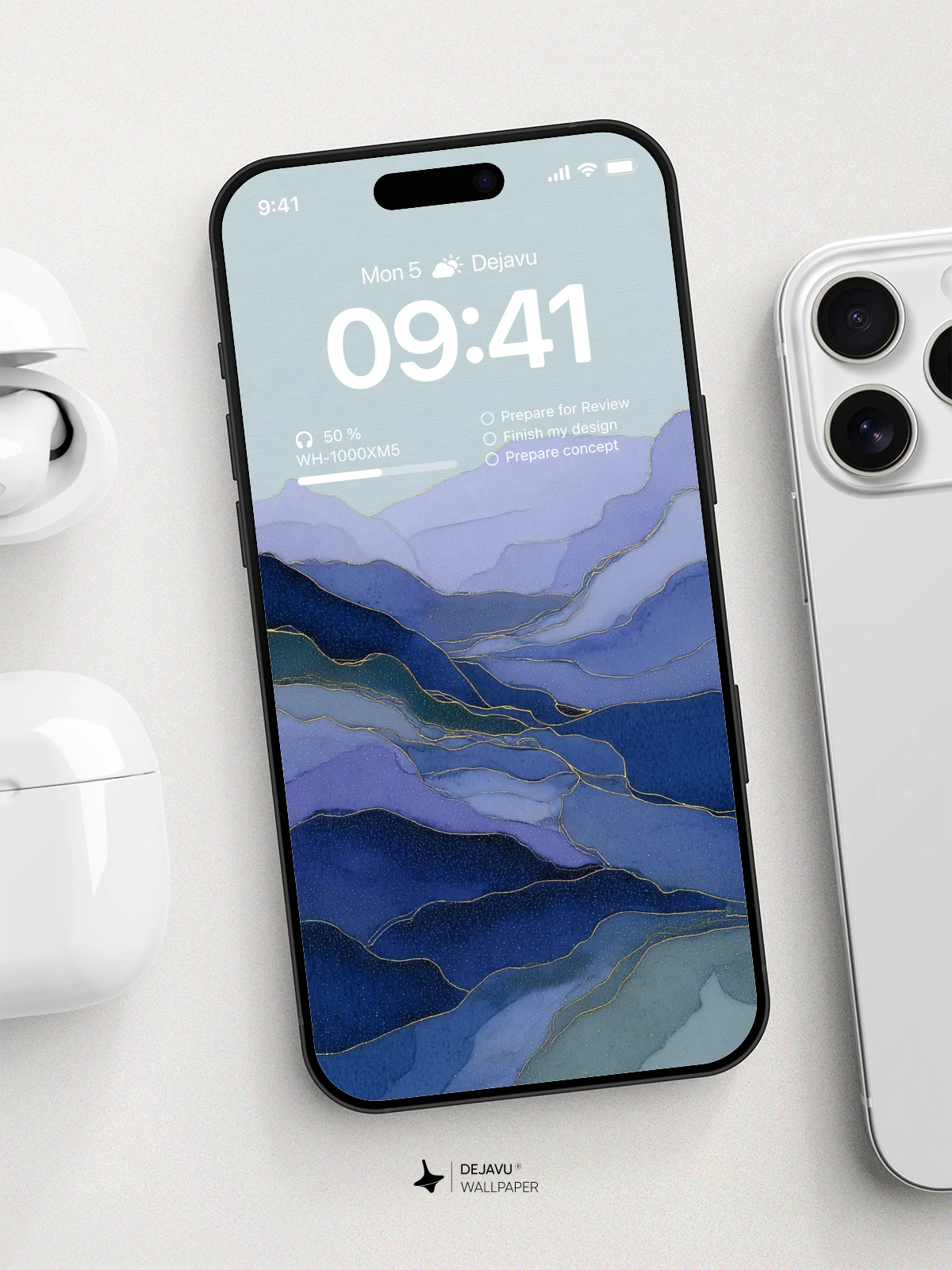 Blue Mountain Landscape Wallpaper 4K for iPhone Lock Screen