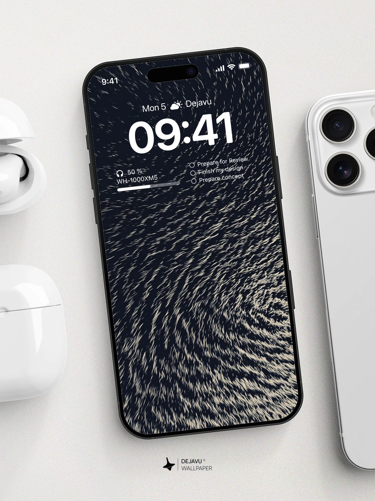 Abstract Black and White Wallpaper 4K for iPhone Lock Screen