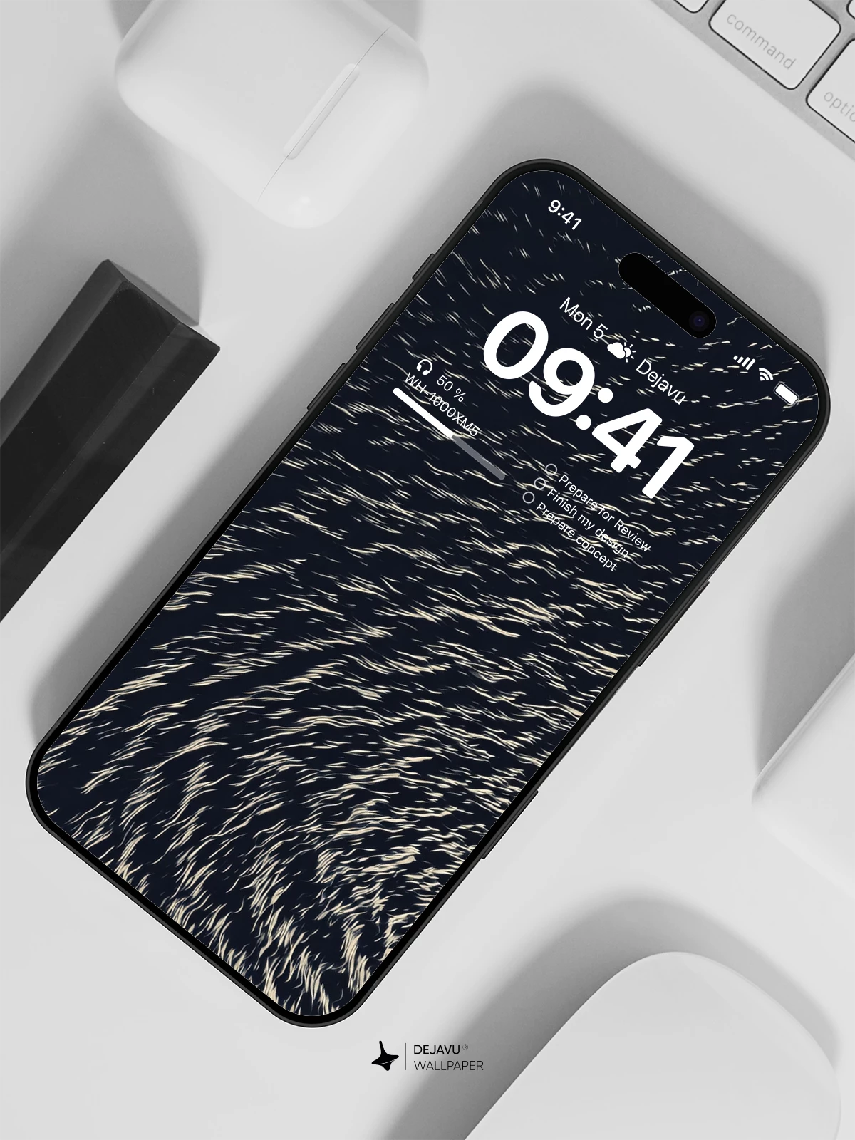 Abstract Black and White Wallpaper 4K for iPhone Lock Screen