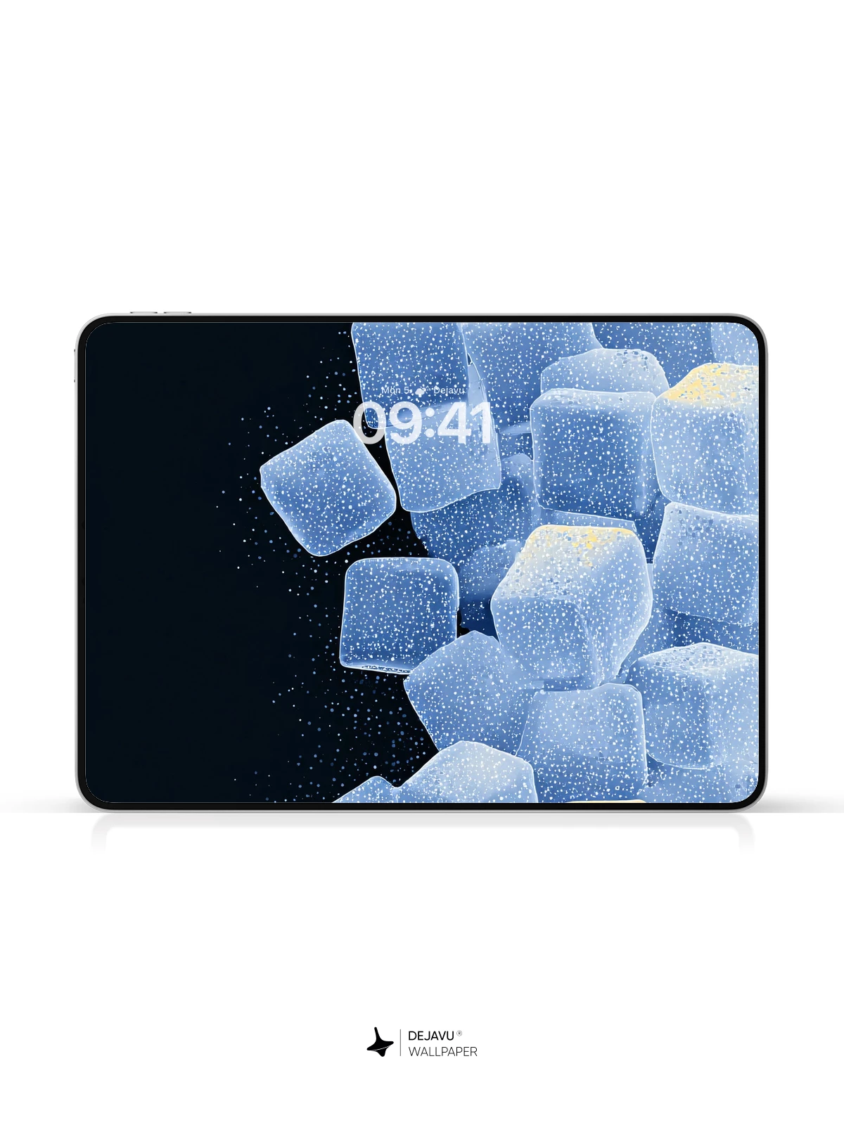 Blue Ice Cube Wallpaper 4K for iPhone Lock Screen