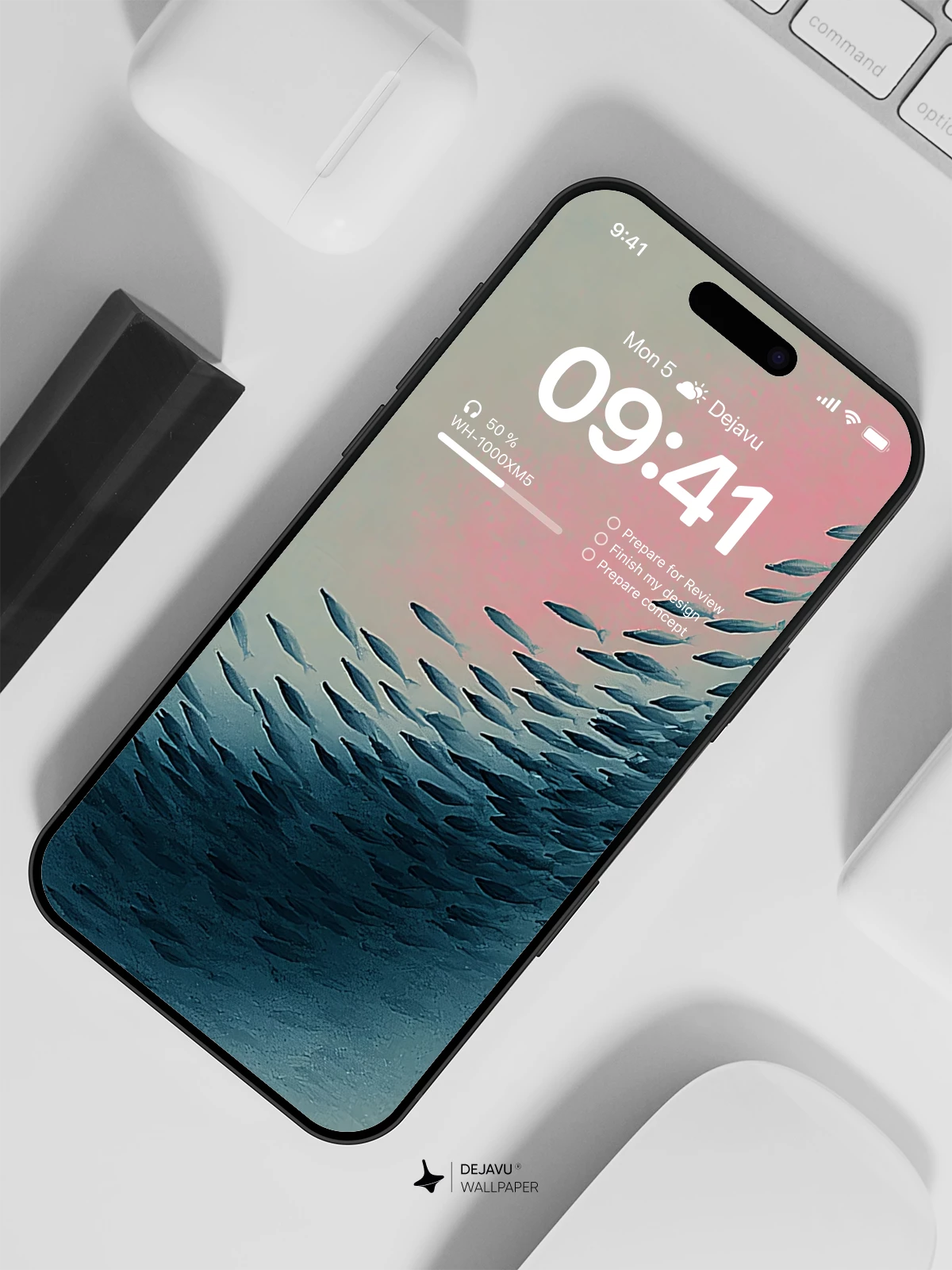 Fish School Wallpaper 4K for iPhone Lock Screen