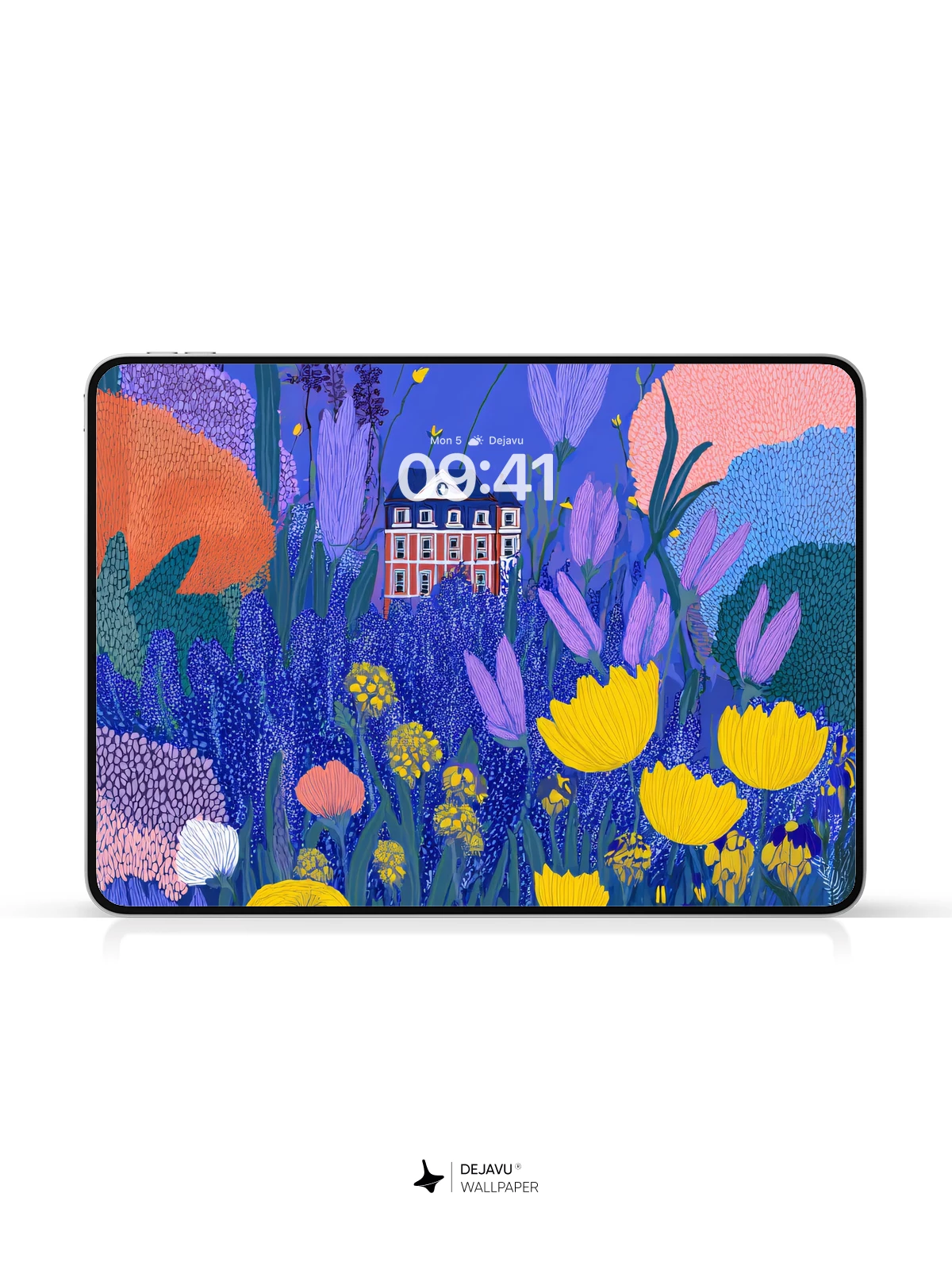 Blue Flower Garden Wallpaper 4K for iPhone Lock Screen