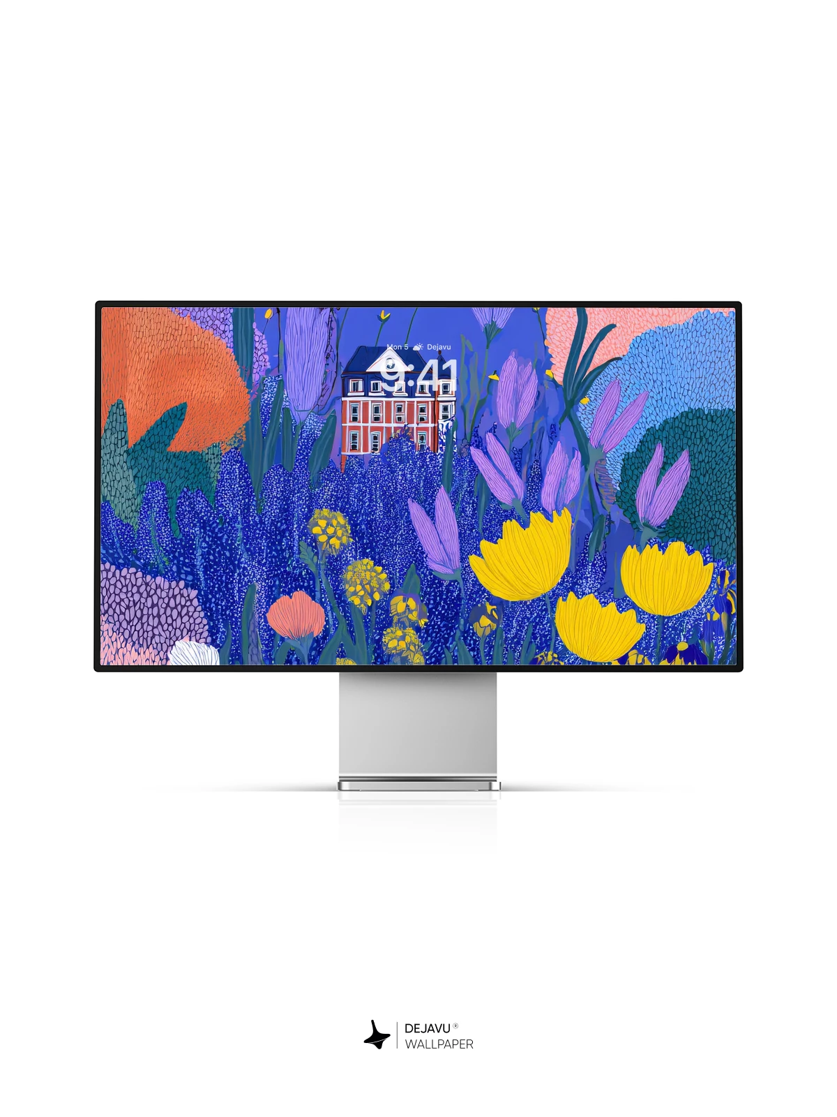 Blue Flower Garden Wallpaper 4K for iPhone Lock Screen