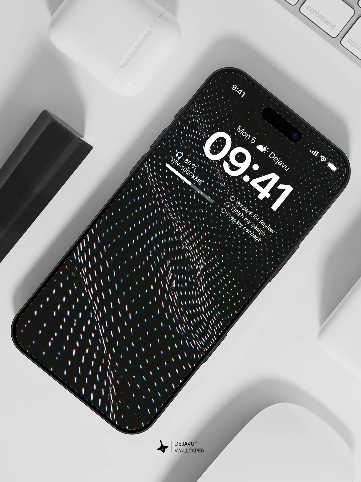 Black and White Abstract Wallpaper 4K for iPhone Lock Screen