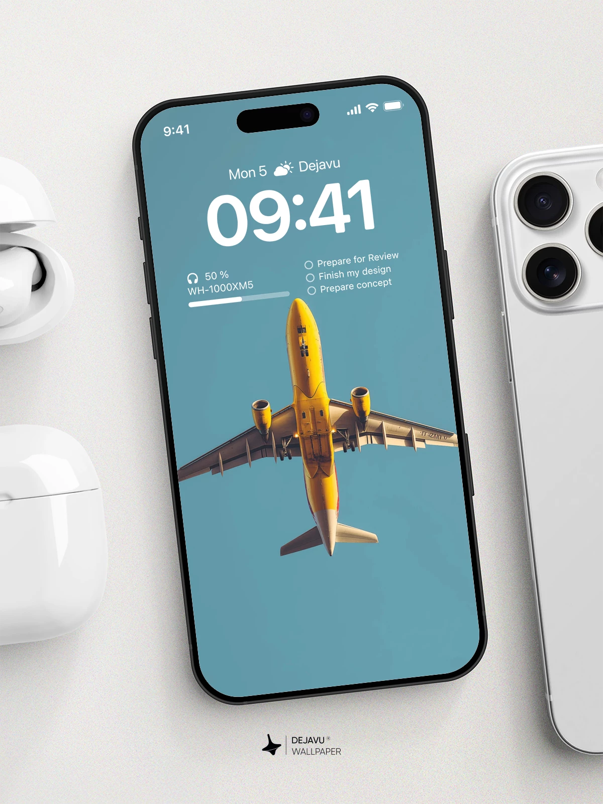 Yellow Airplane Wallpaper 4K for iPhone Lock Screen