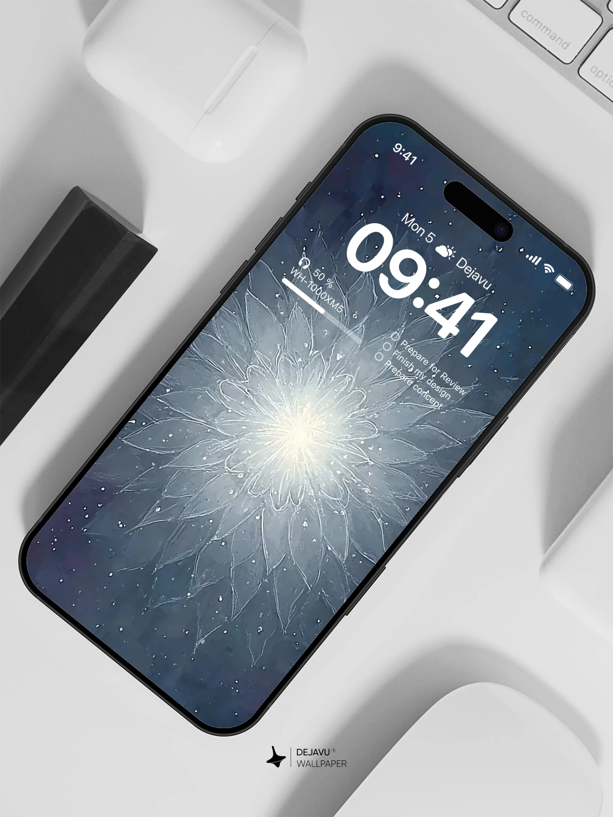 Cosmic Flower 4K Wallpaper for iPhone Lock Screen