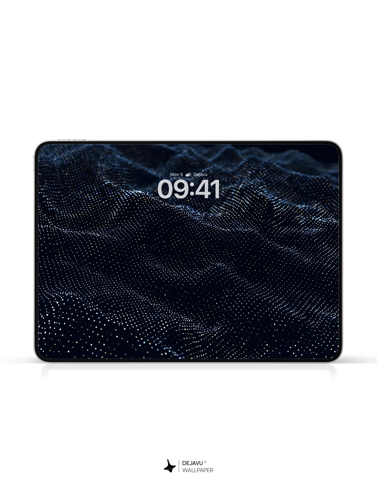 Dark Blue Particle Wave Wallpaper 4K for iPhone Lock Screen
