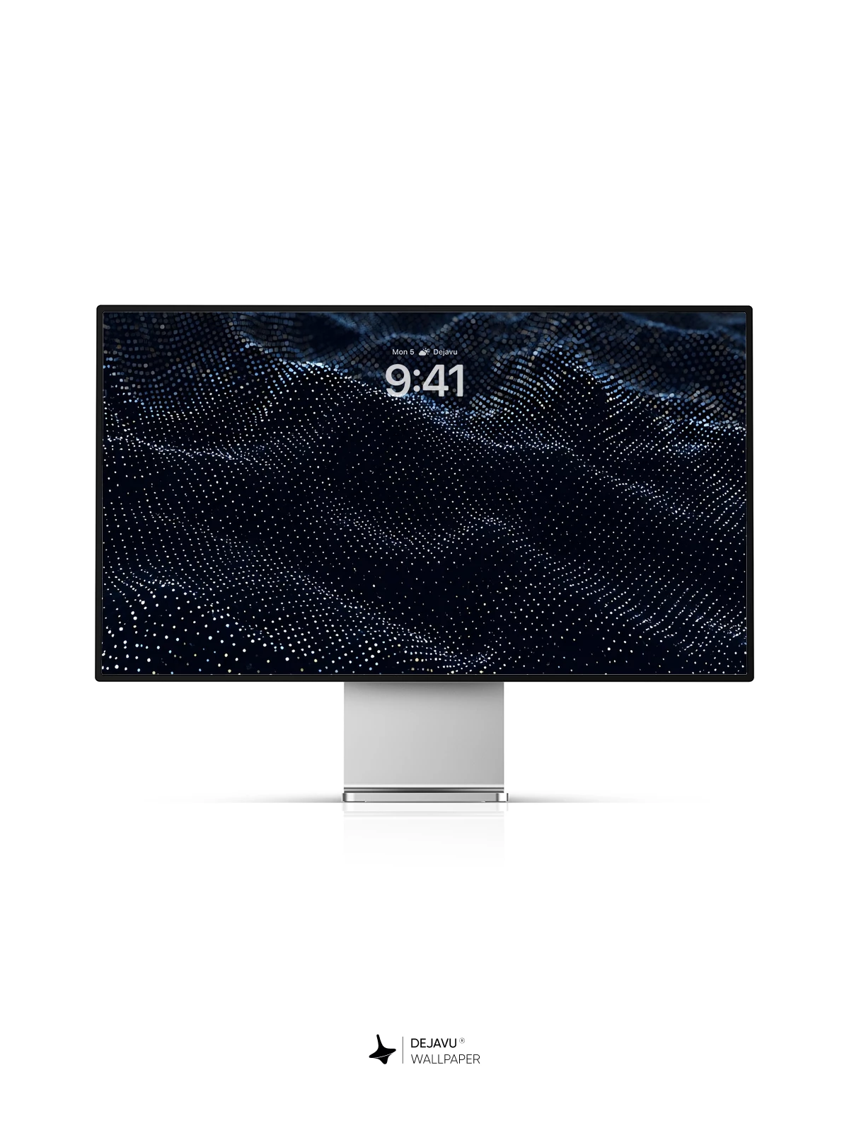 Dark Blue Particle Wave Wallpaper 4K for iPhone Lock Screen