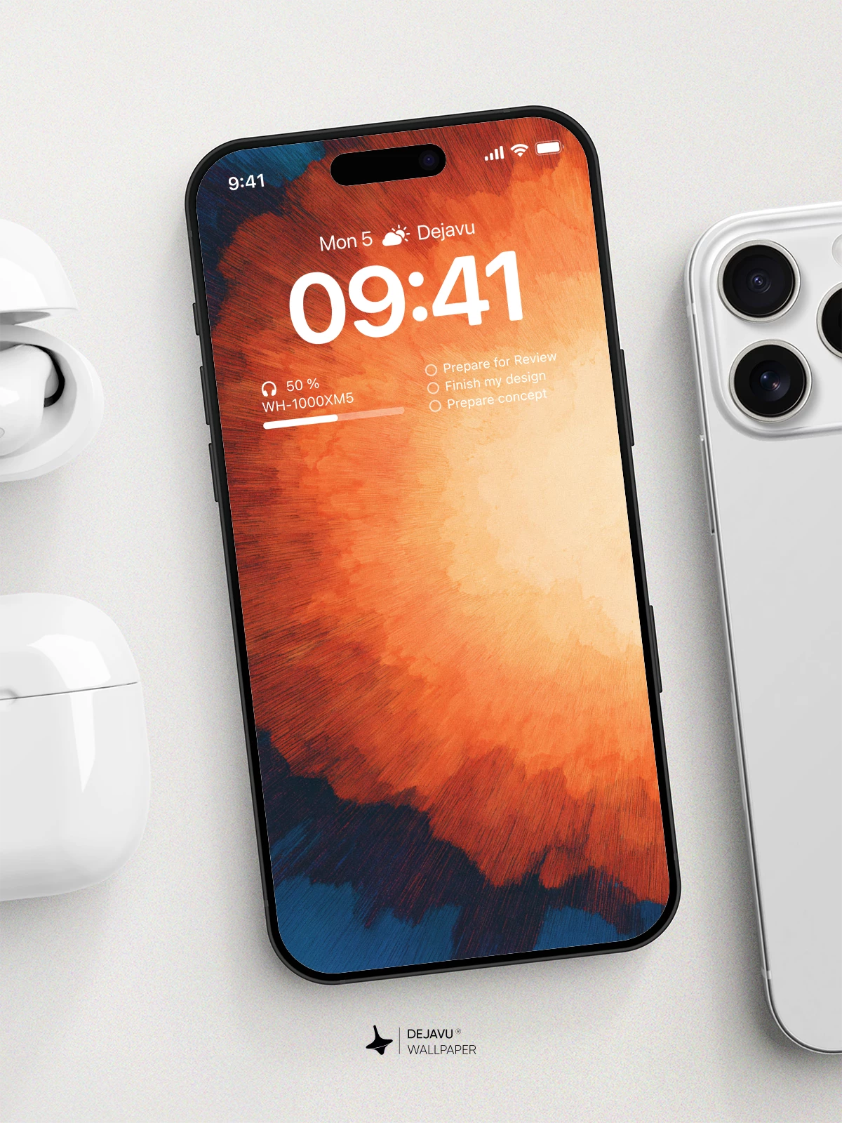 Orange Explosion Wallpaper 4K for iPhone Lock Screen