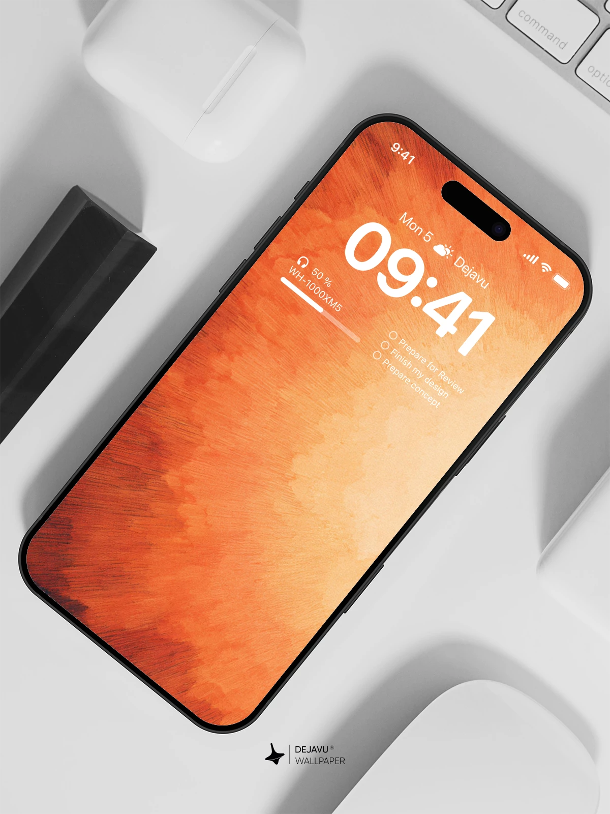 Orange Explosion Wallpaper 4K for iPhone Lock Screen