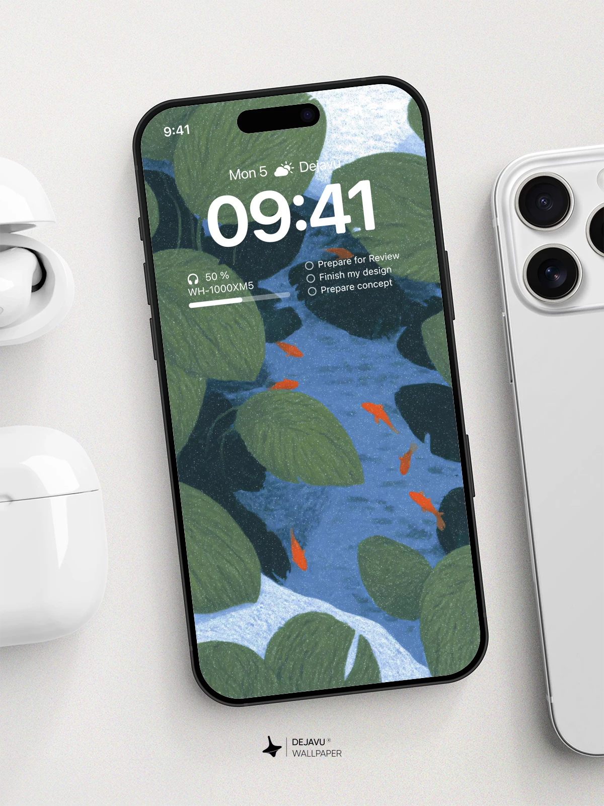 Lily Pond Wallpaper 4K for iPhone Lock Screen