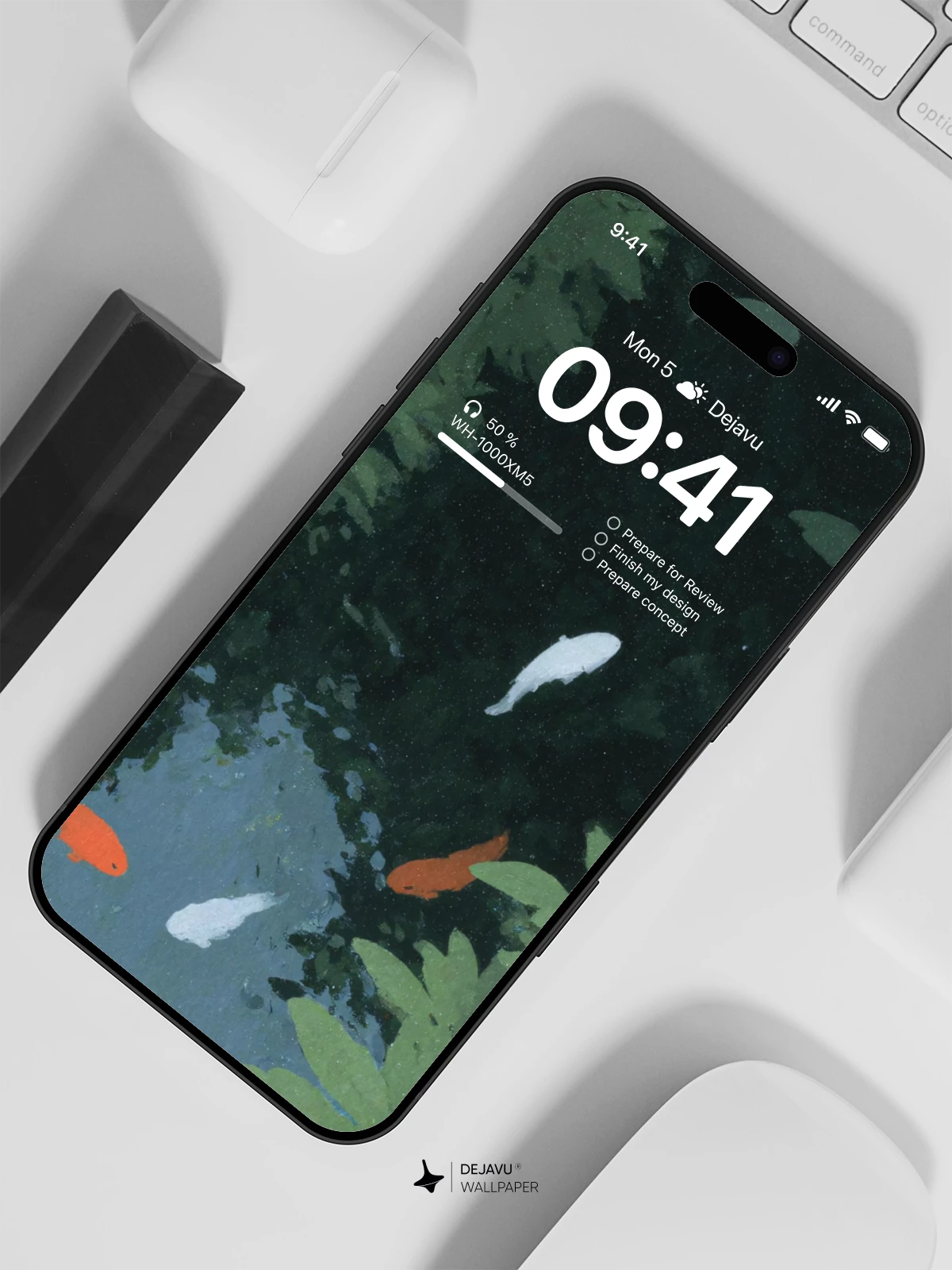 Koi Pond Wallpaper 4K for iPhone Lock Screen