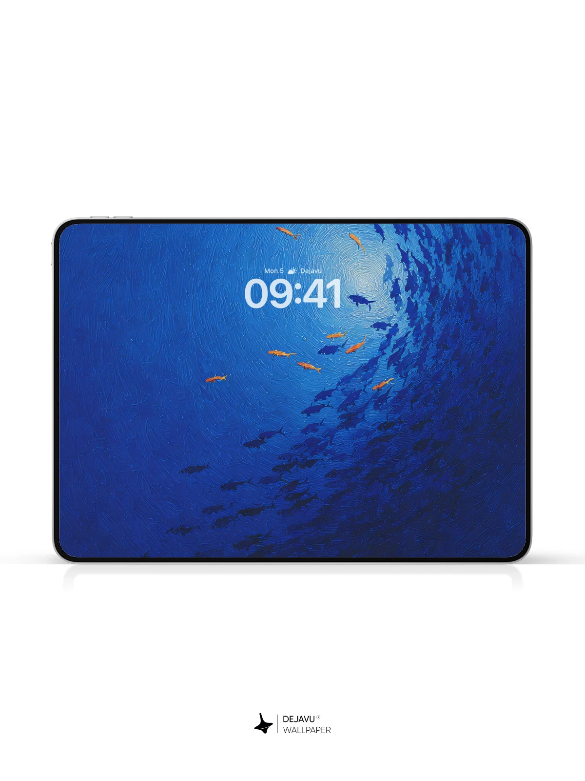 Blue Ocean Fish School Wallpaper 4K for Mobile Background