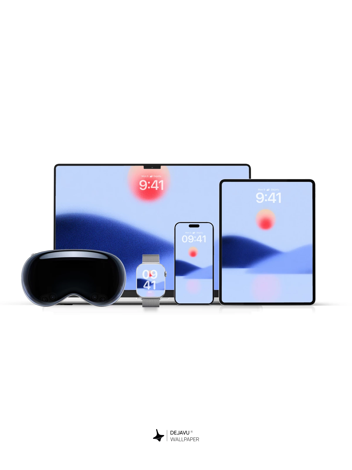 Abstract Blue Red Gradient Wallpaper 4K for iPhone Lock Screen