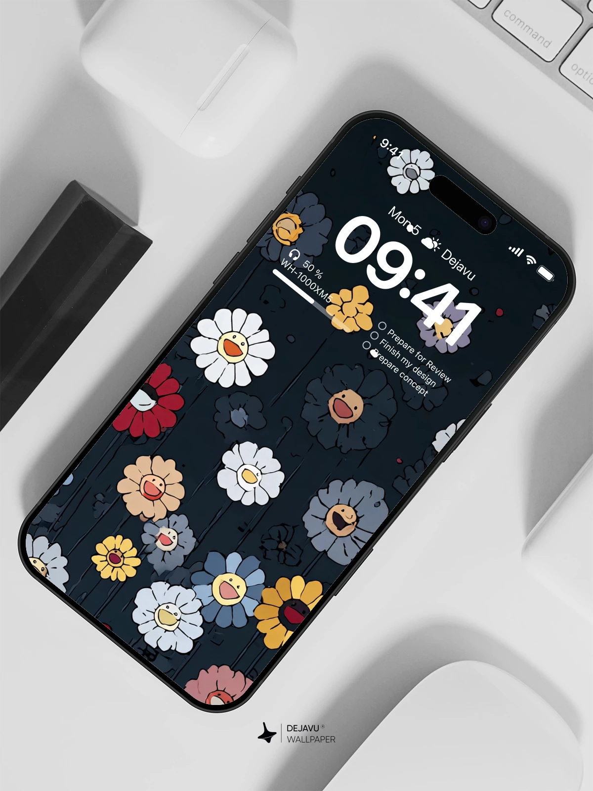 Cartoon Flowers Wallpaper 4K for iPhone Lock Screen