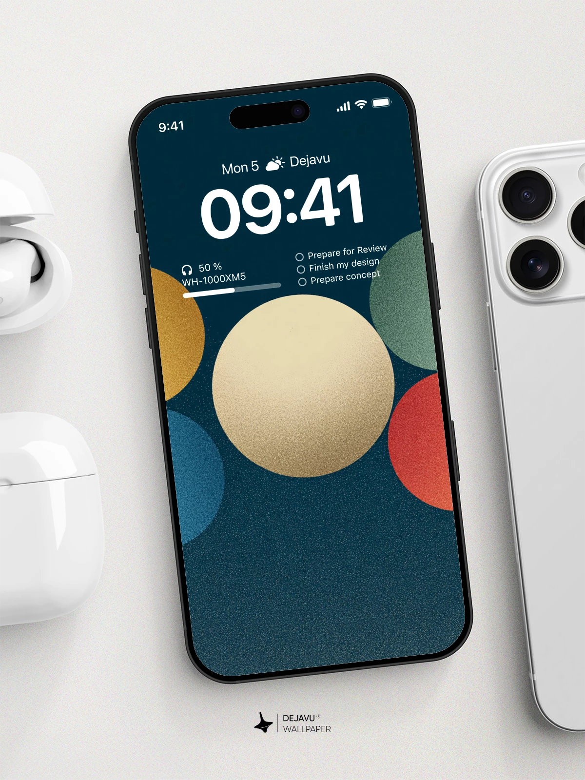 Minimalist Geometric Shapes Wallpaper 4K for iPhone Lock Screen