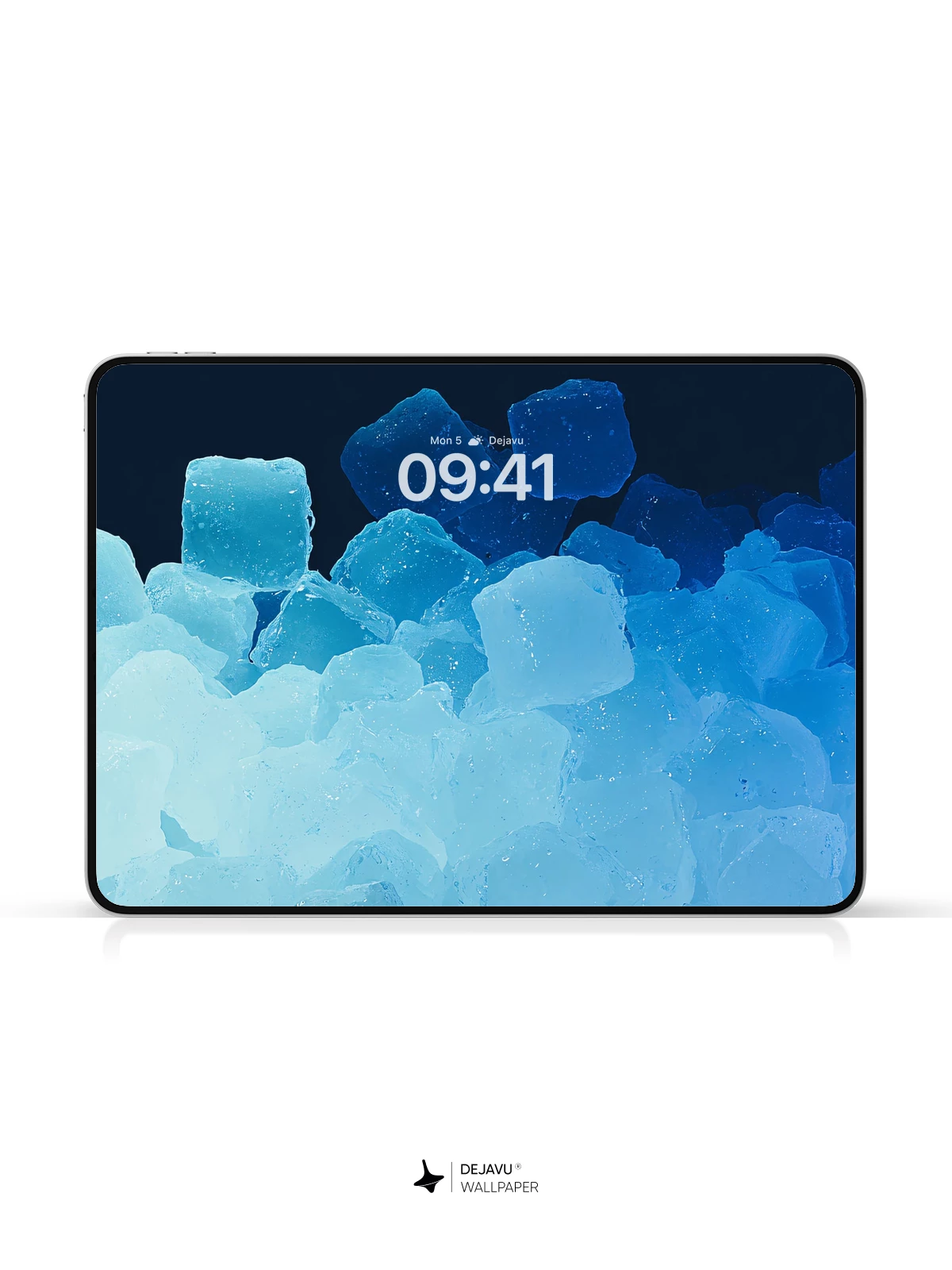 Blue Ice Cube Wallpaper 4K for Mobile Background
