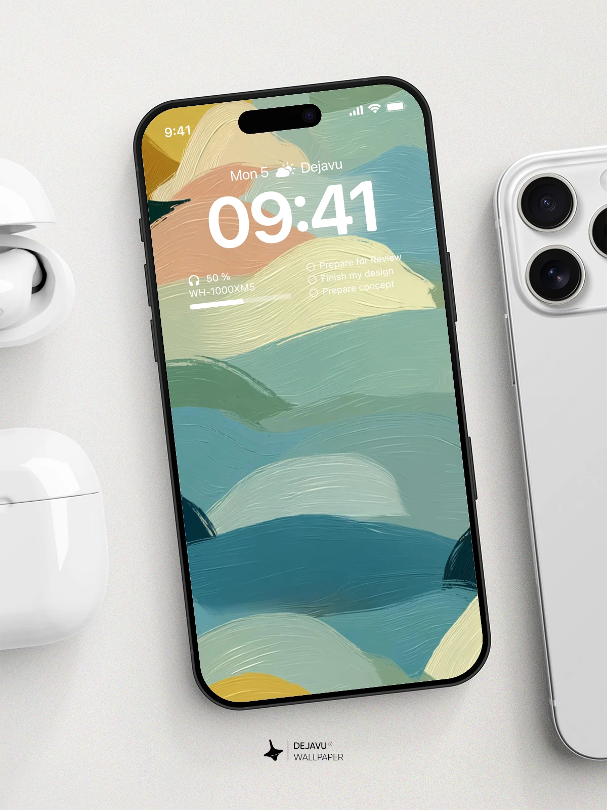 Abstract Pastel Waves Wallpaper 4K for iPhone Lock Screen