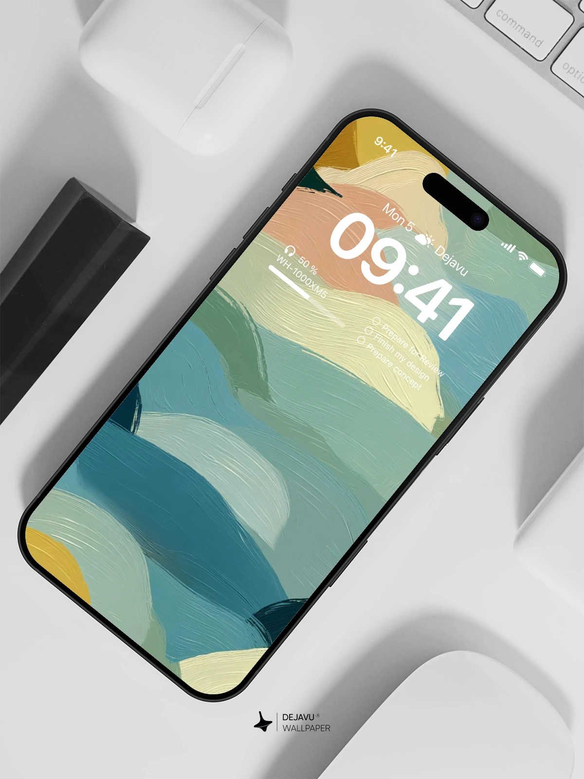 Abstract Pastel Waves Wallpaper 4K for iPhone Lock Screen