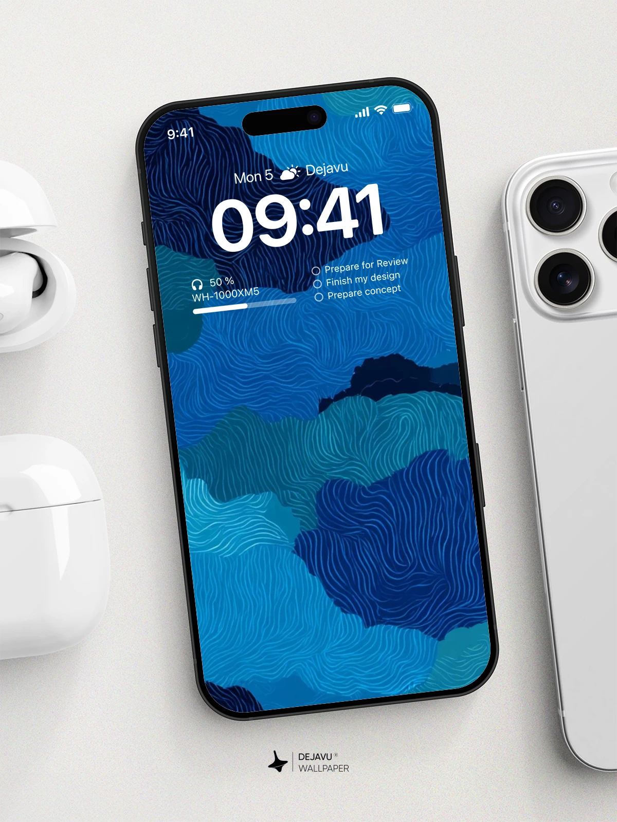Blue Abstract Wallpaper 4K for iPhone Lock Screen