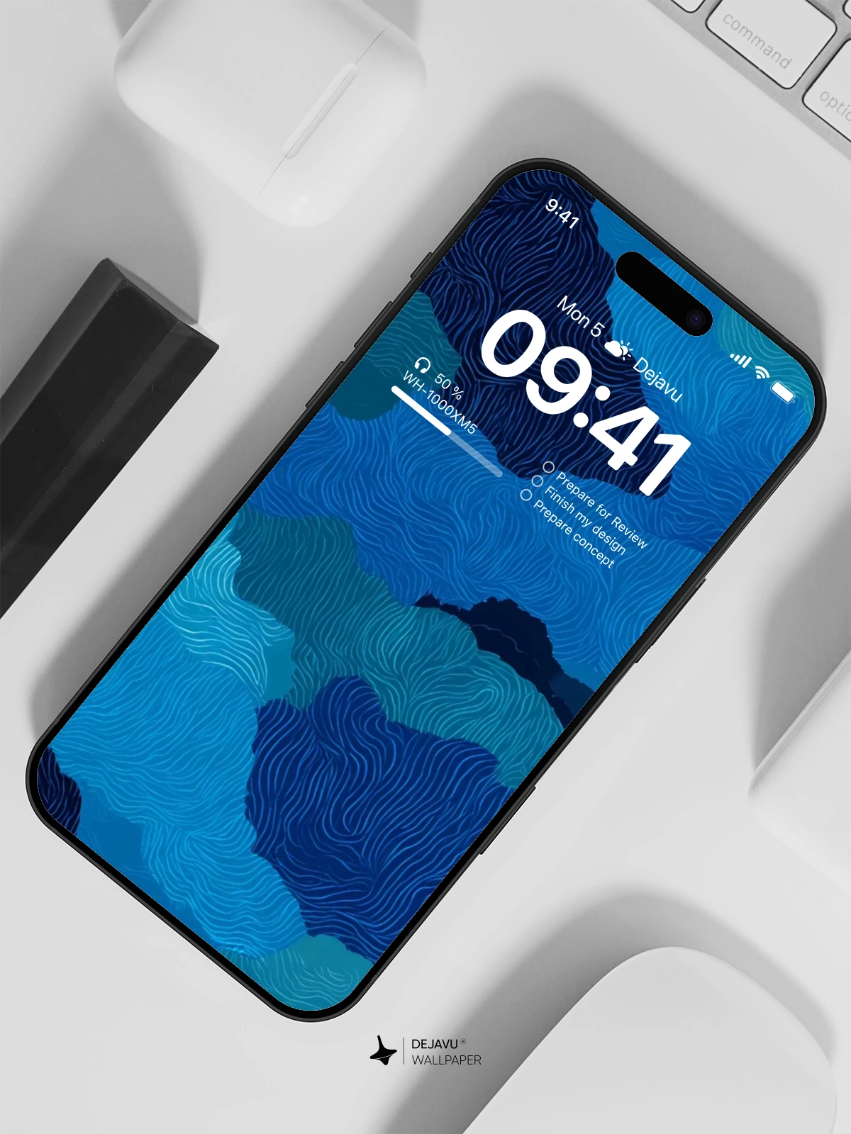 Blue Abstract Wallpaper 4K for iPhone Lock Screen