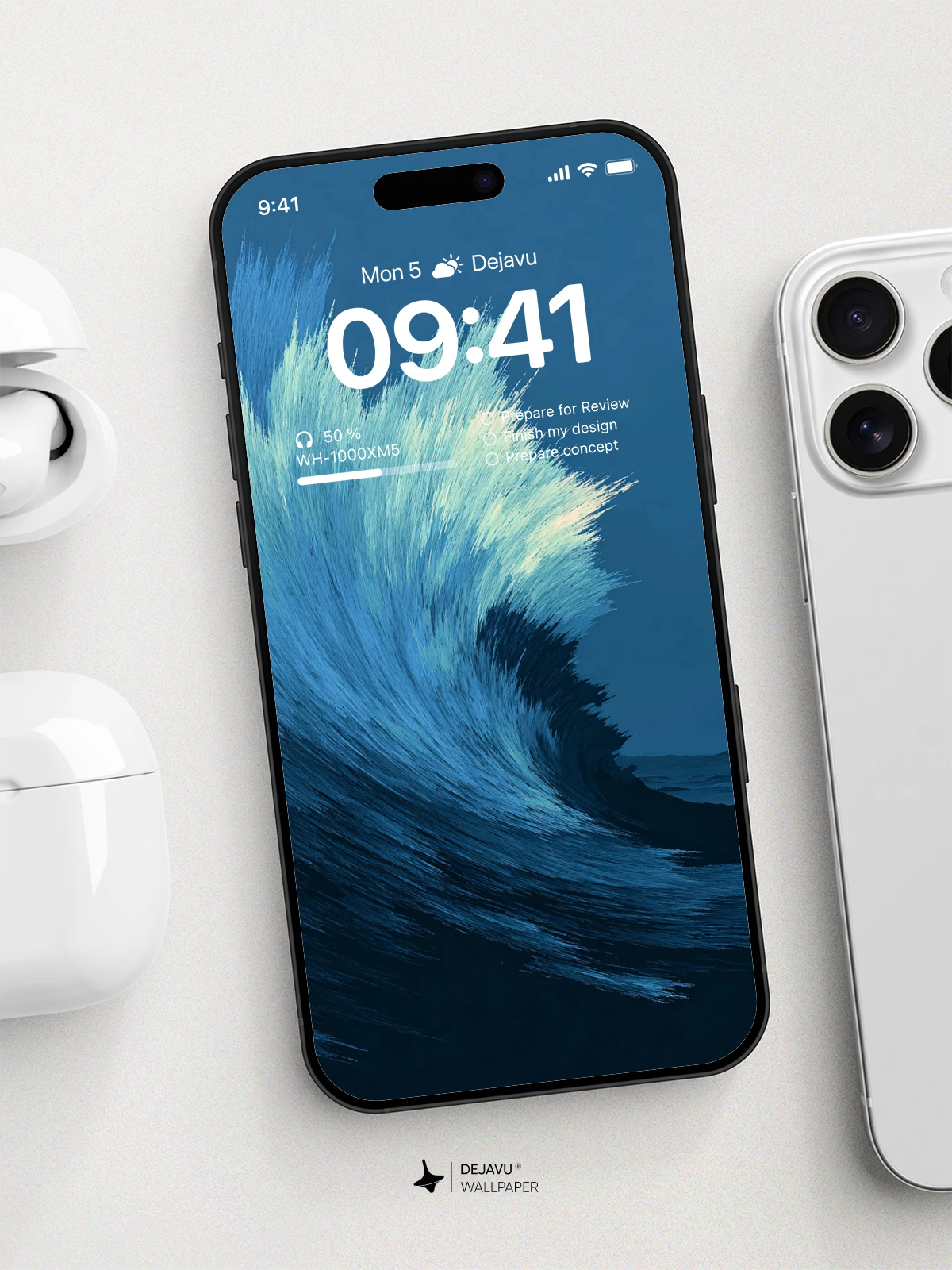 Blue Wave Wallpaper 4K for Mobile Background