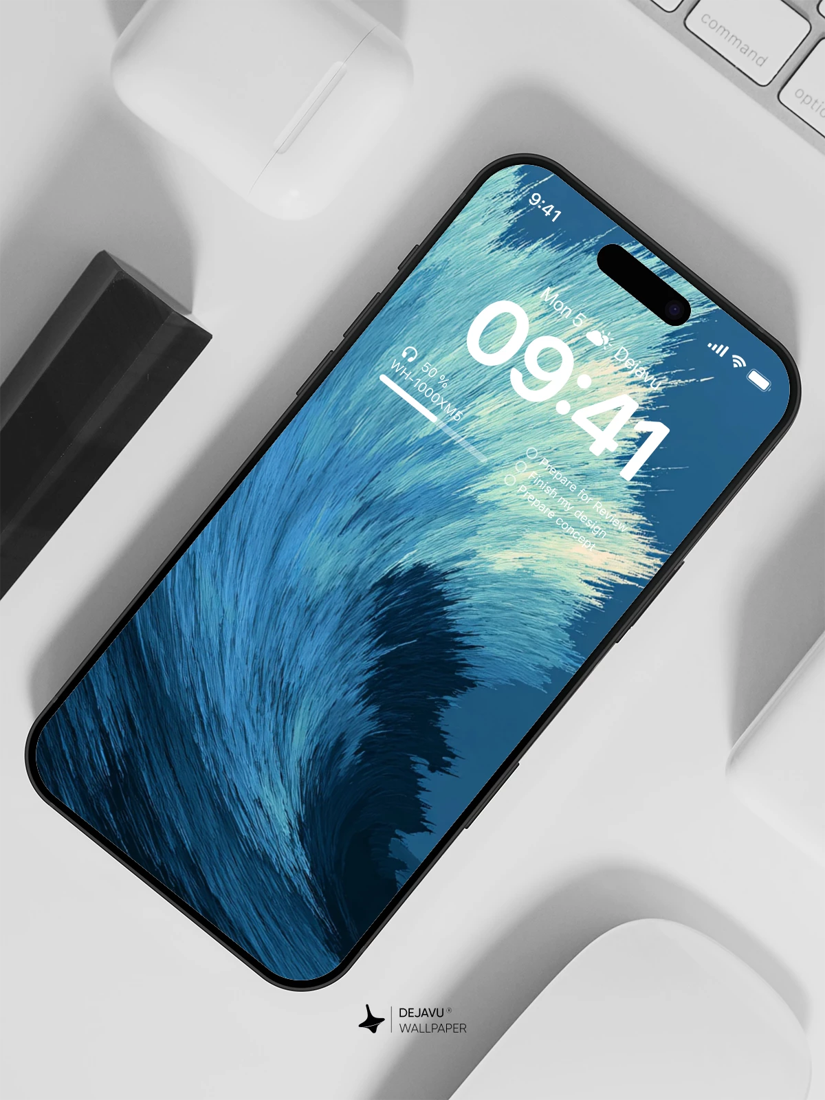 Blue Wave Wallpaper 4K for Mobile Background