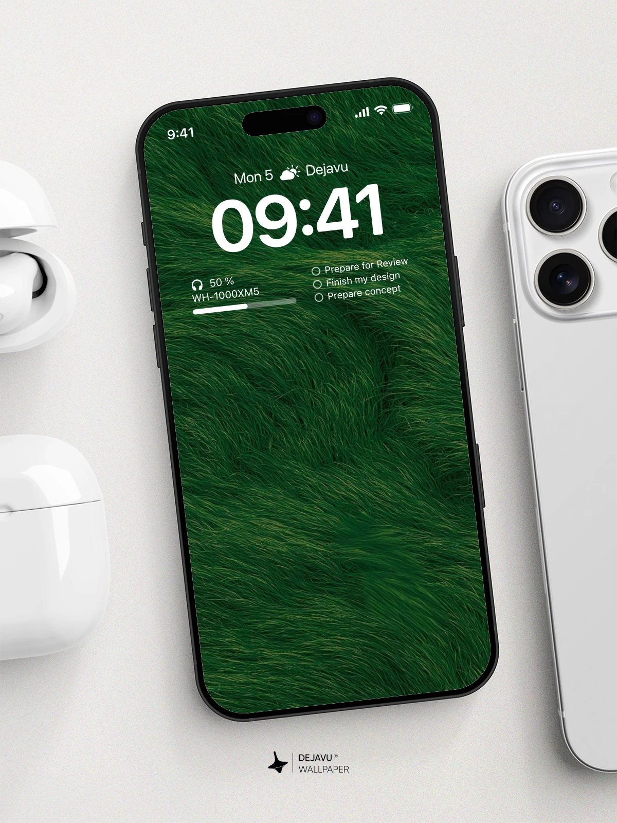 Green Fur Texture Wallpaper 4K for Mobile Background