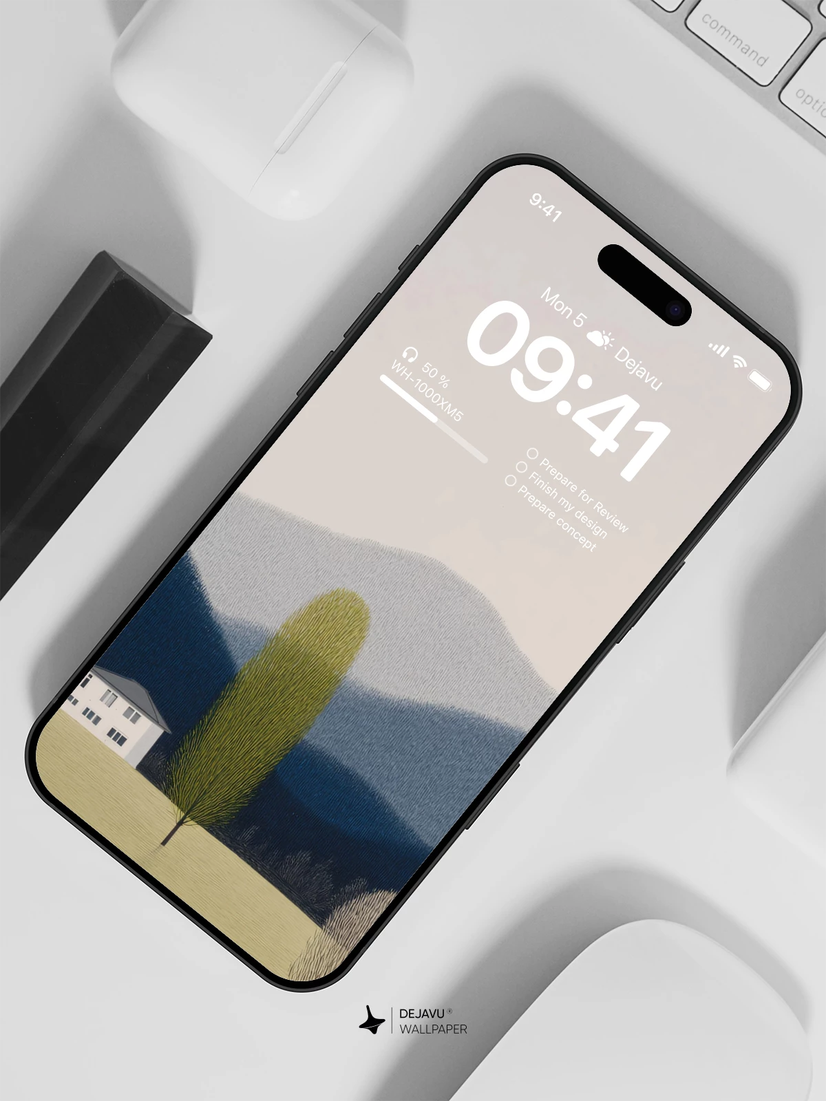Minimal Landscape Wallpaper 4K for iPhone Lock Screen