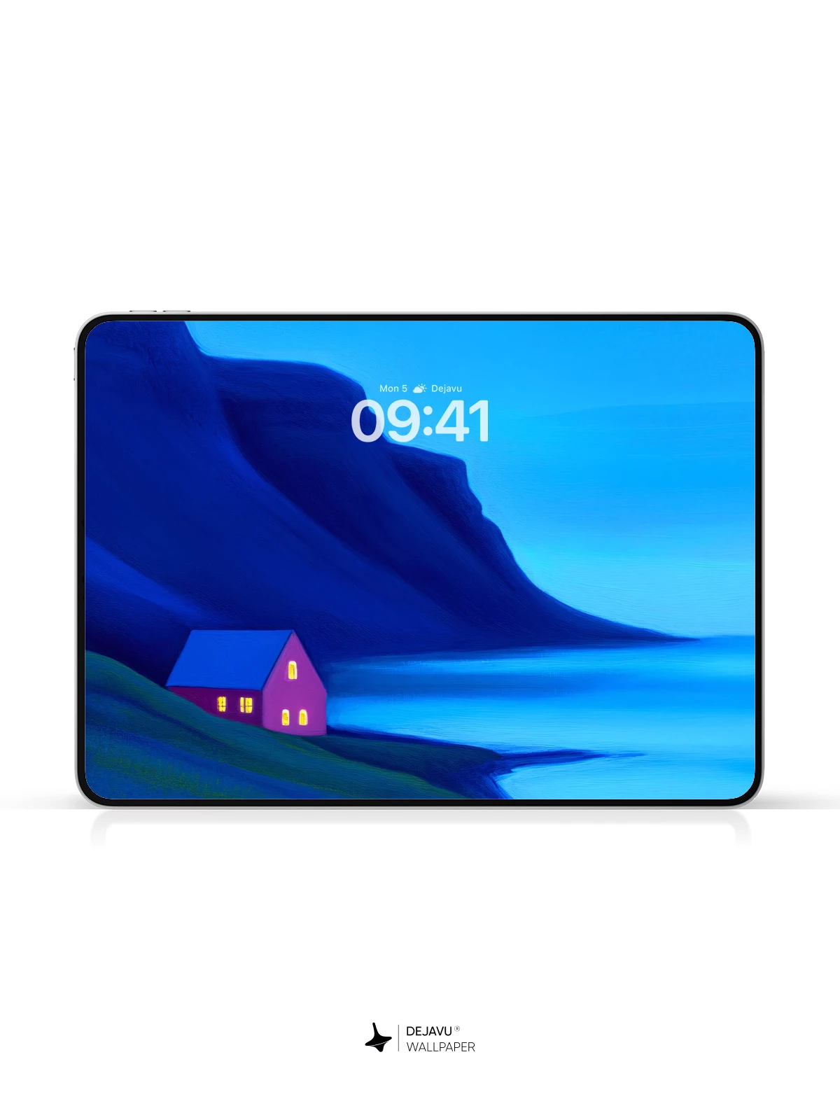 Blue Night House Wallpaper 4K for iPhone Lock Screen
