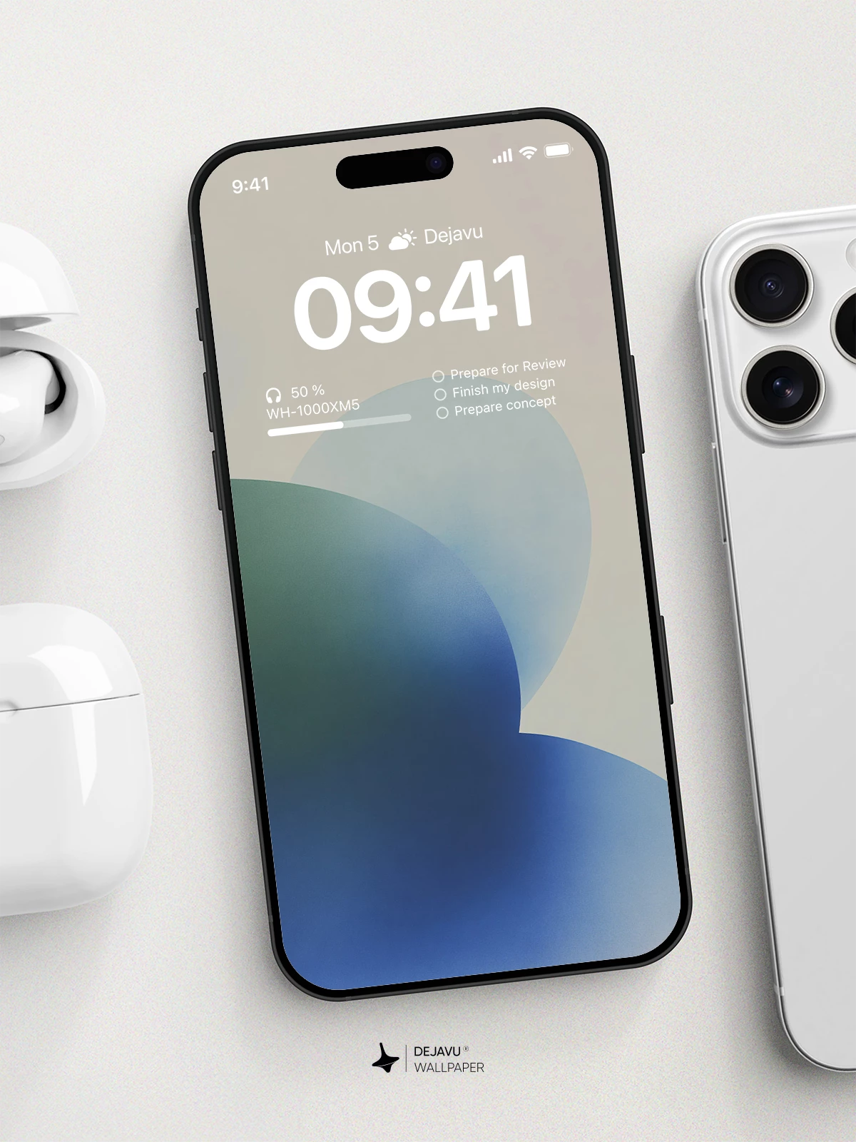 Gradient Blue and Green Wallpaper 4K for iPhone Lock Screen