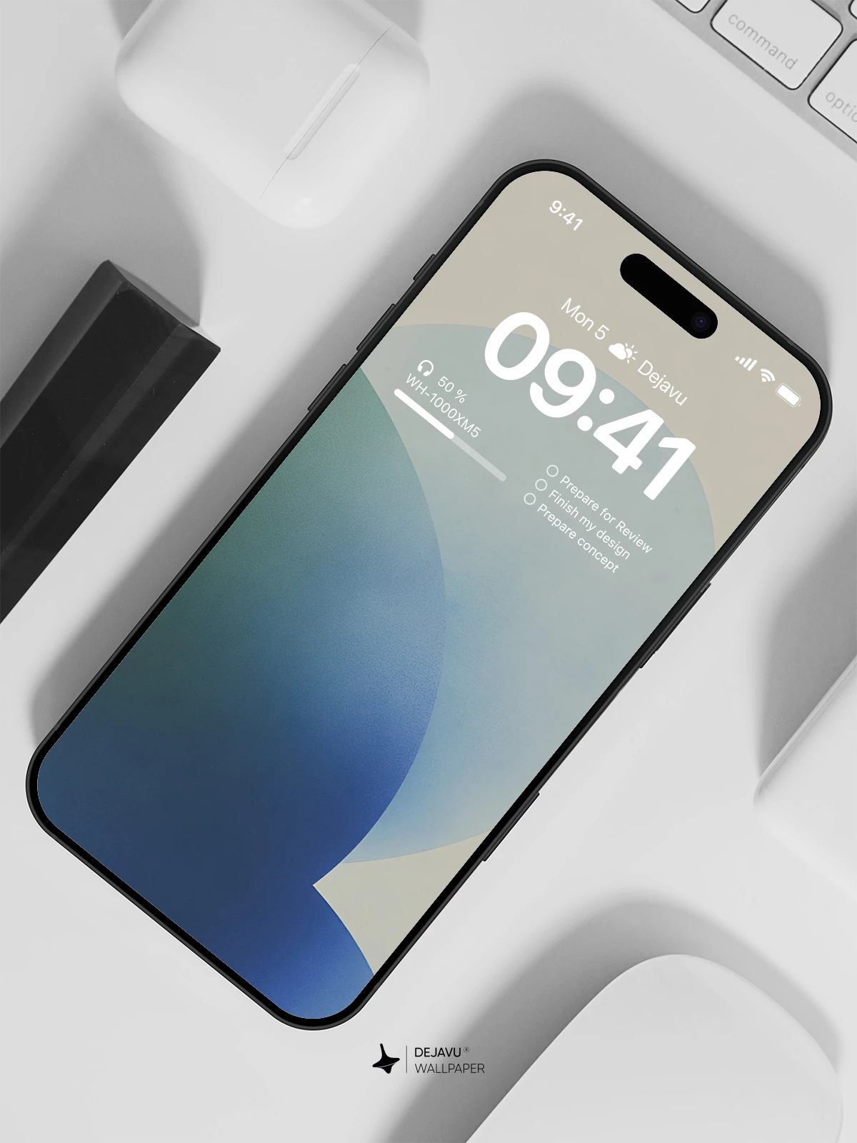 Gradient Blue and Green Wallpaper 4K for iPhone Lock Screen